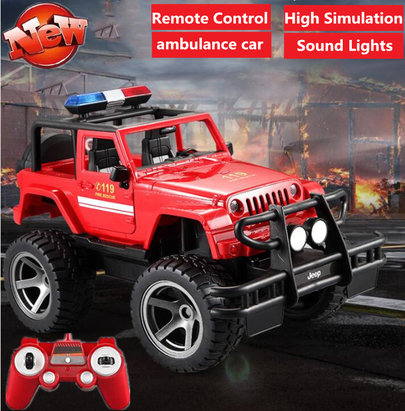 Kids Toys Under 50 - Duża Ambulans 2.4G 4WD Zdalnie Sterowana