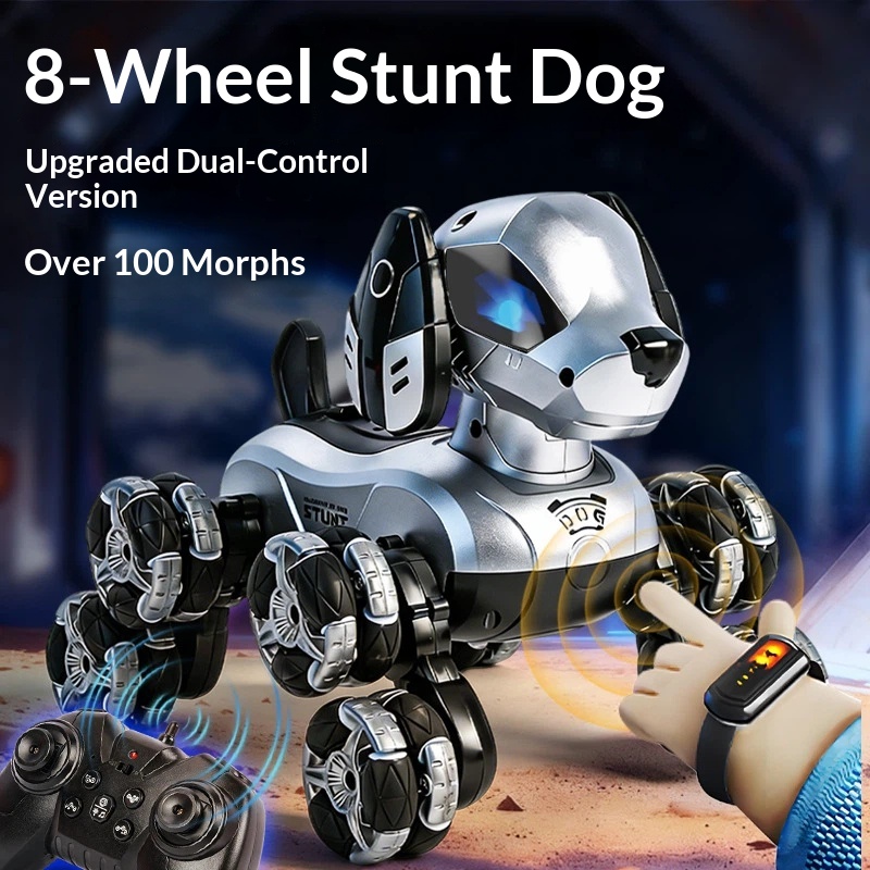 Kids Toys Dog - Nowy RC Robot Pies Akrobata 8-Kołowy