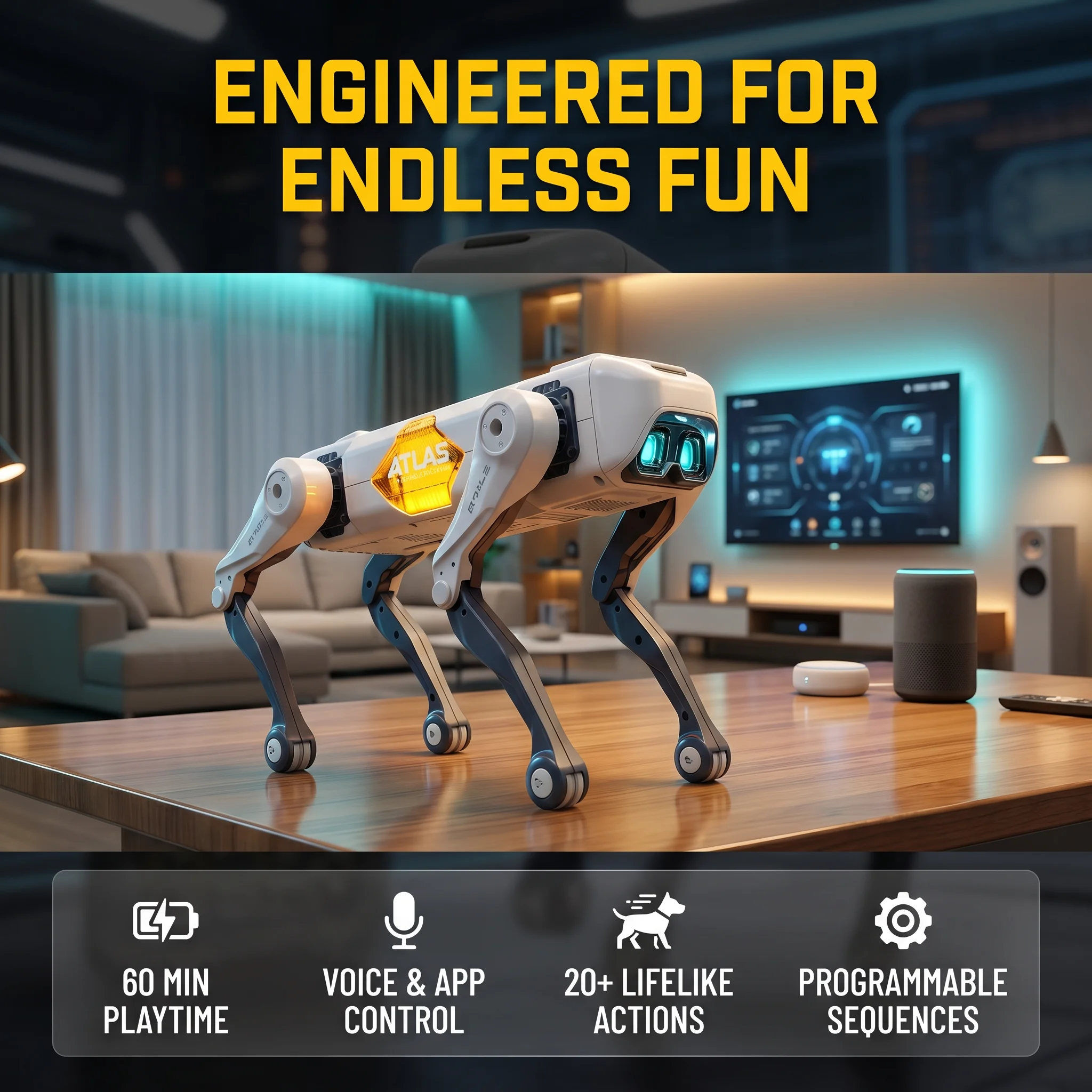 Kids Toys Dog - Inteligentny robot-świniec AI, sterowanie głosem i