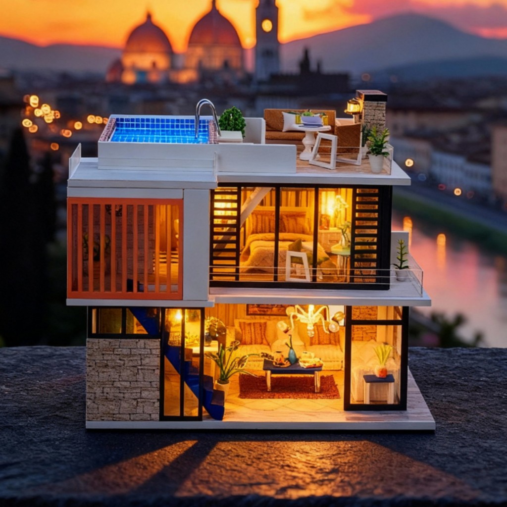 OUZEY Fiorentina Kompletny zes – Dollhouse Furniture Set recenzja i cena