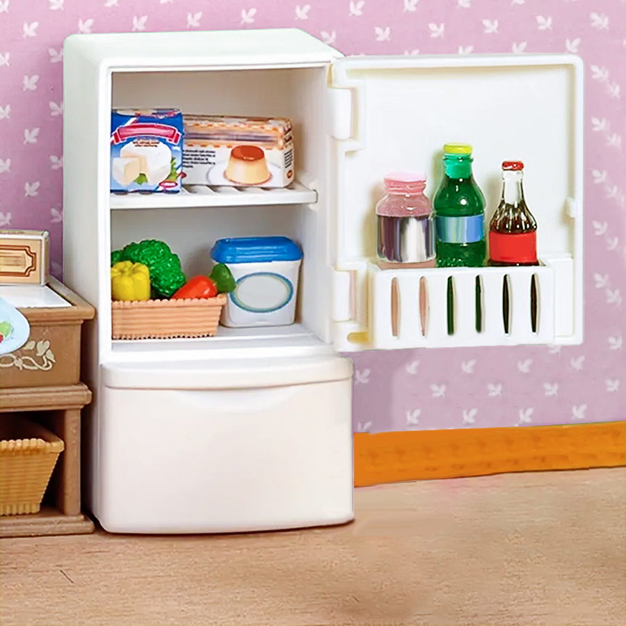 Miniaturowa lodówka do domku d – Dollhouse Furniture Set recenzja i cena