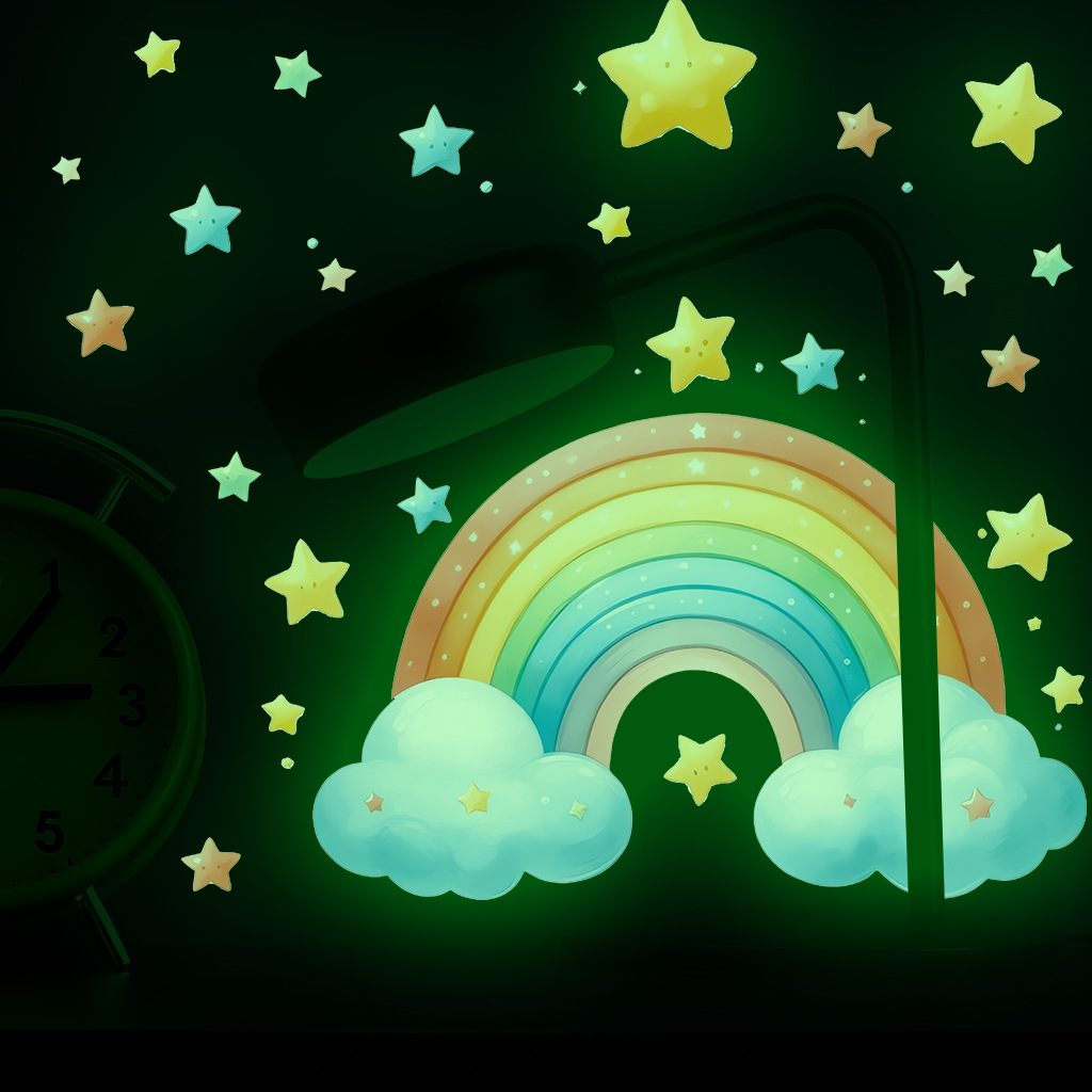 Naklejki ścienne z tęczą, świe – Glow In Dark Stars recenzja i cena