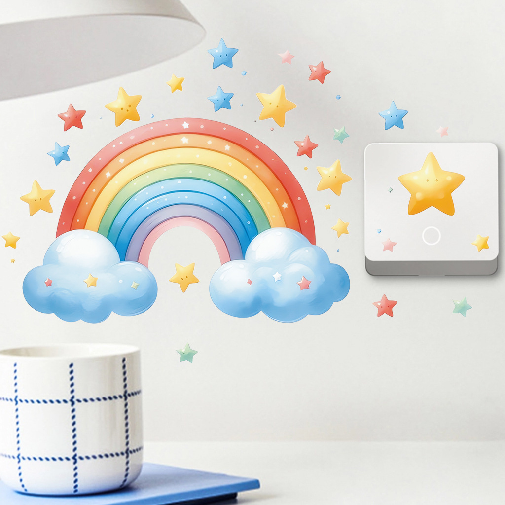 Naklejki ścienne z tęczą, świe – Glow In Dark Stars recenzja i cena