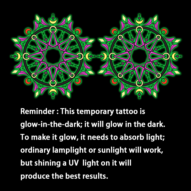 Jednorazowe tymczasowe tatuaże – Glow In Dark Stars recenzja i cena