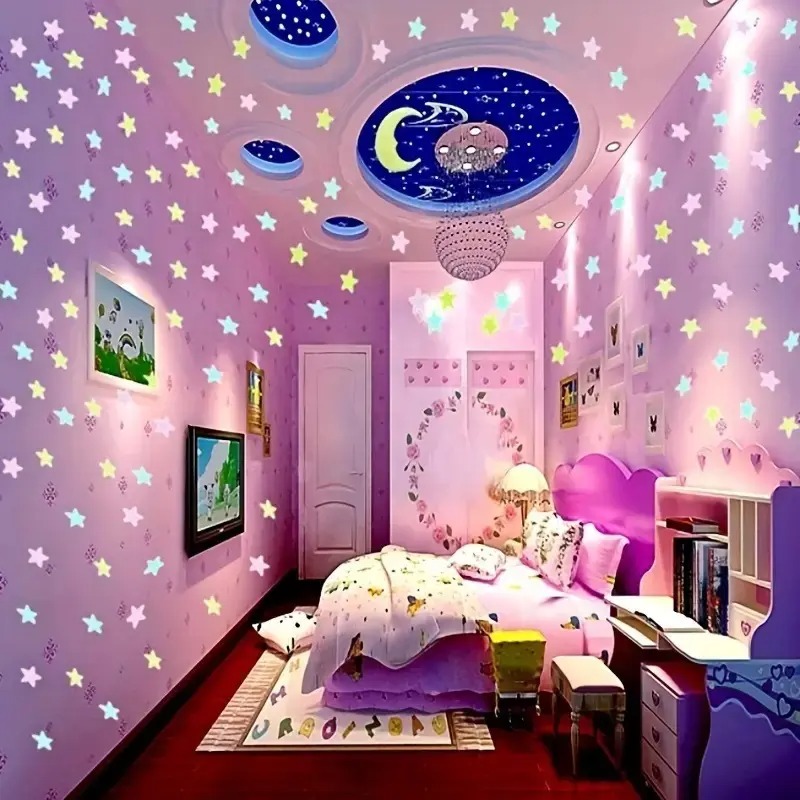 100 szt. Kolorowych, świecącyc – Glow In Dark Stars recenzja i cena